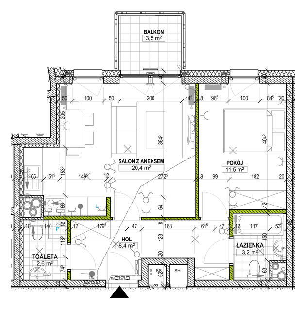 plan mieszkania nr 34 (1 ETAP)