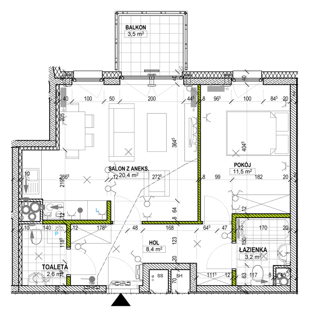 plan mieszkania nr 39 (1 ETAP)